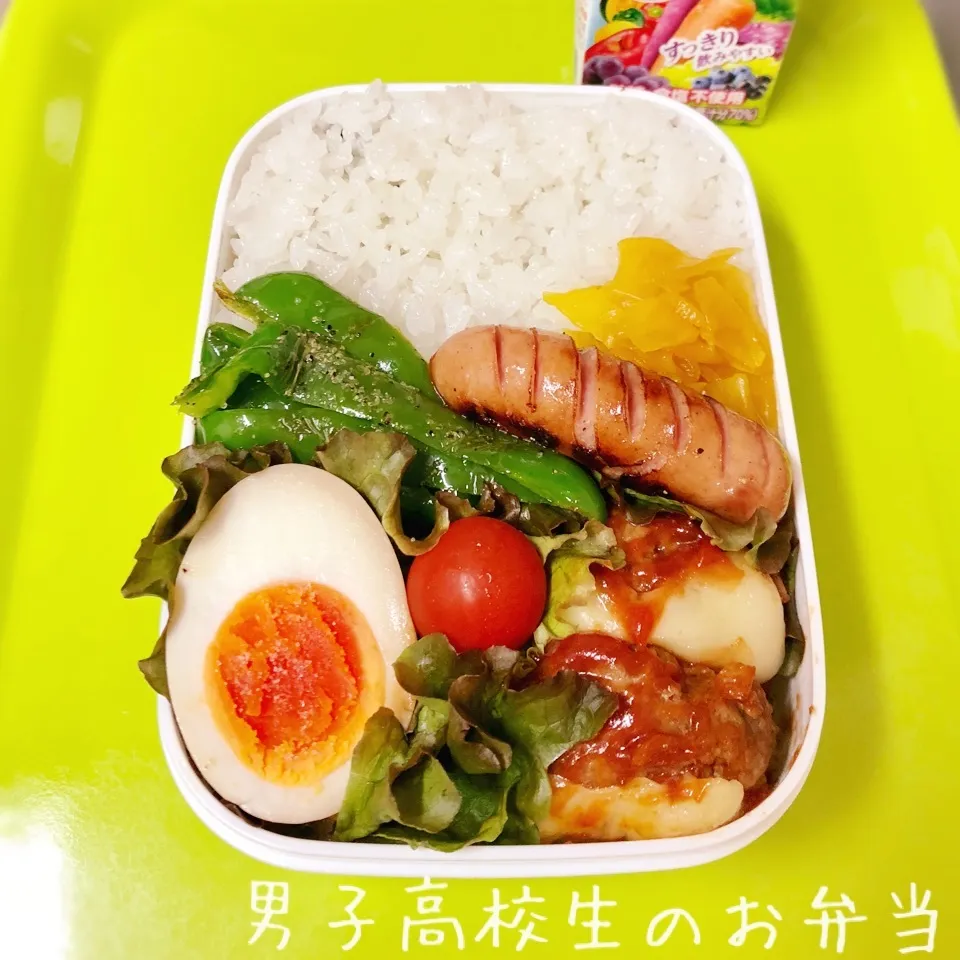 高2男子のお弁当 ハンバーグ|チャコさん