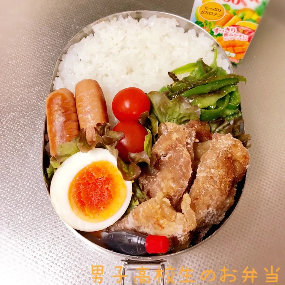 高2男子のお弁当 竜田揚げ|チャコさん