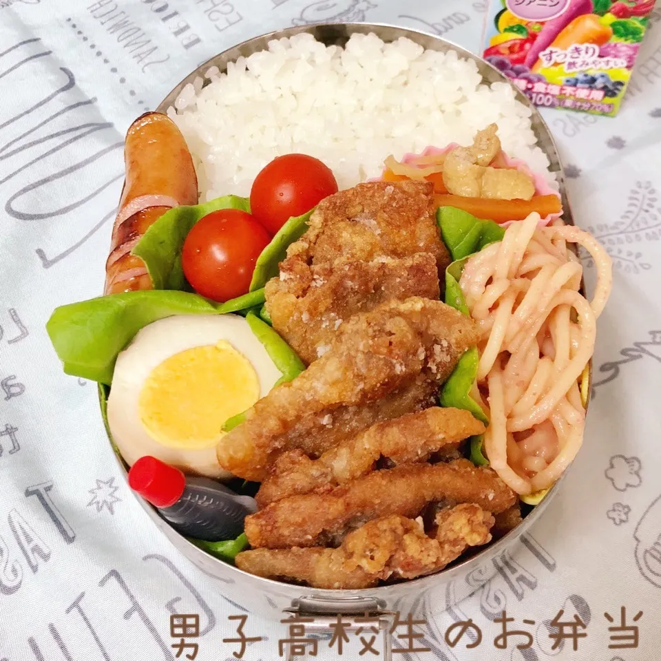 Snapdishの料理写真:高2男子のお弁当 豚竜田揚げ|チャコさん