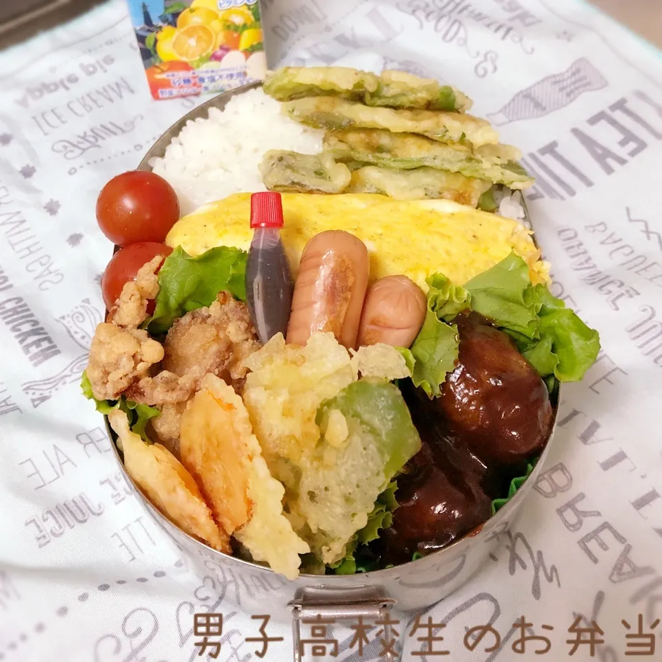 高2男子のお弁当 野菜天|チャコさん