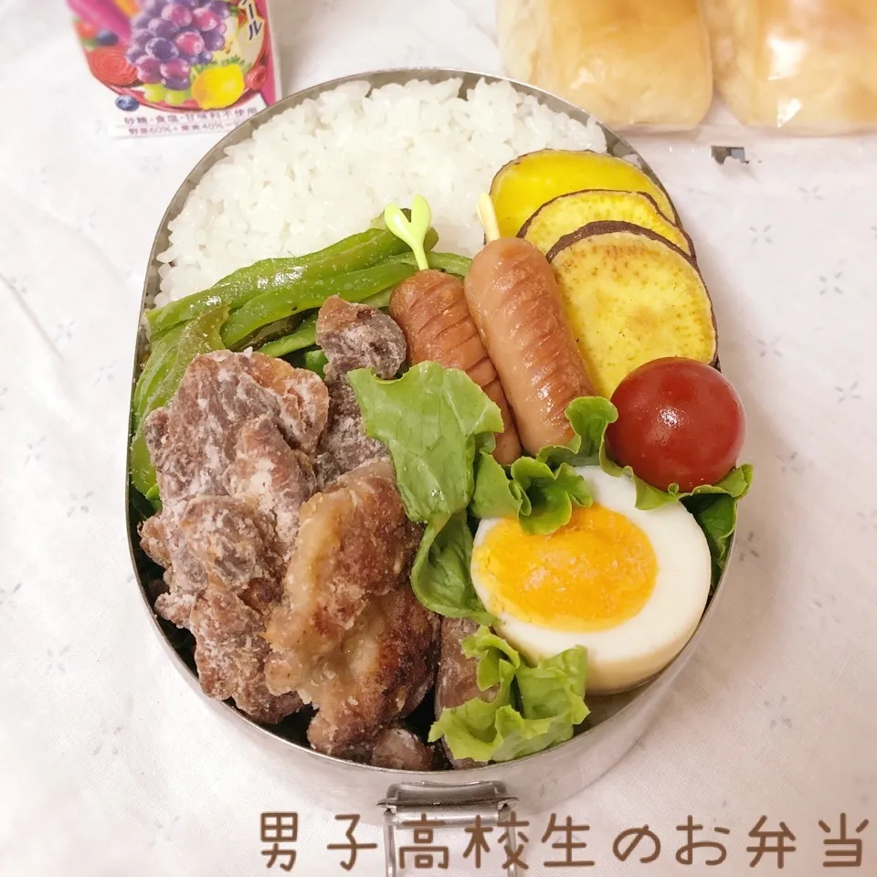 Snapdishの料理写真:高2男子のお弁当 豚竜田揚げ|チャコさん