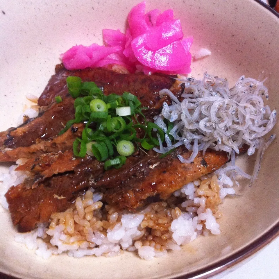 サンマの蒲焼丼、鰻のタレ仕上げ|せんちゃんさん