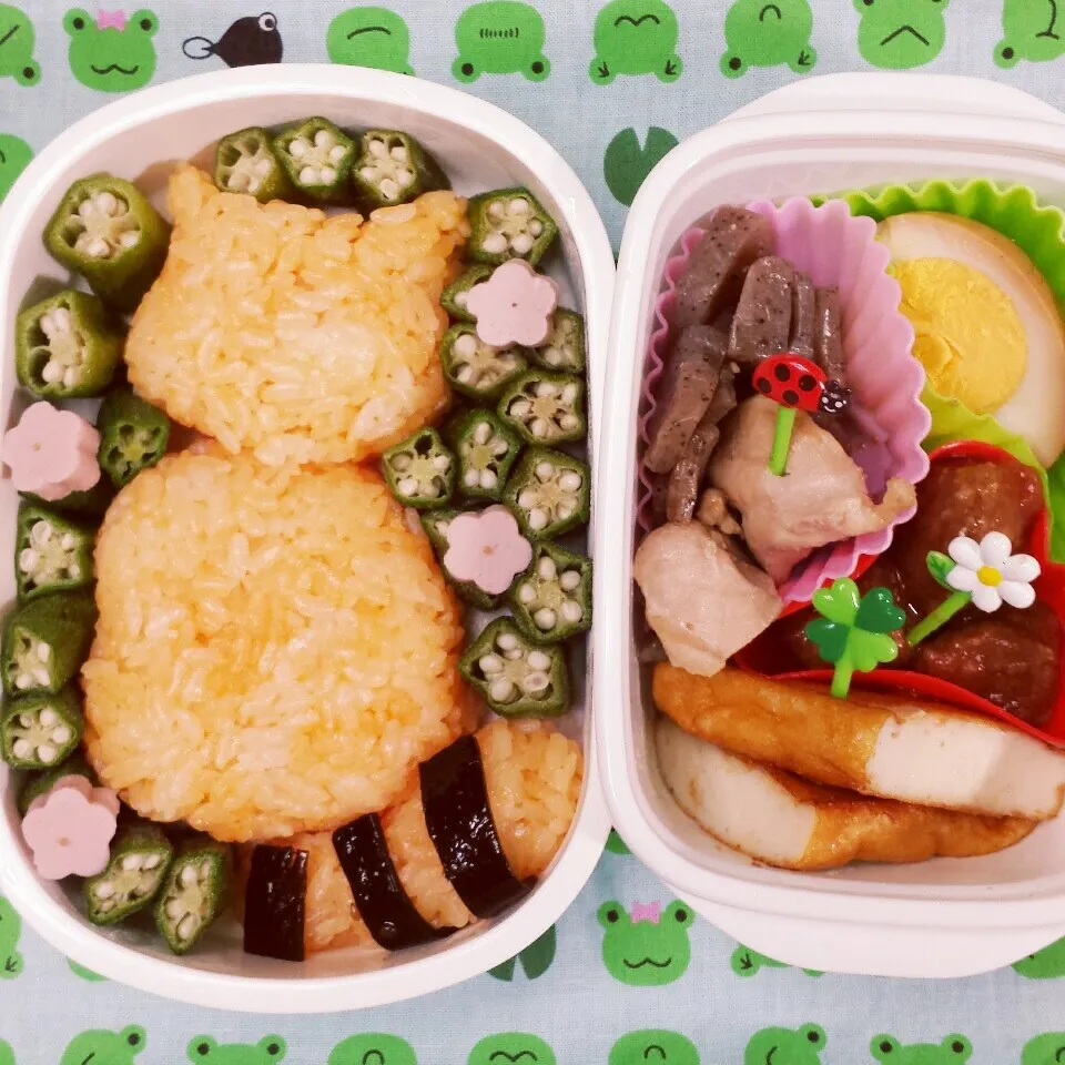 Snapdishの料理写真:今週ラストのラスカル弁当（ラス弁）|きつねこかあさんさん