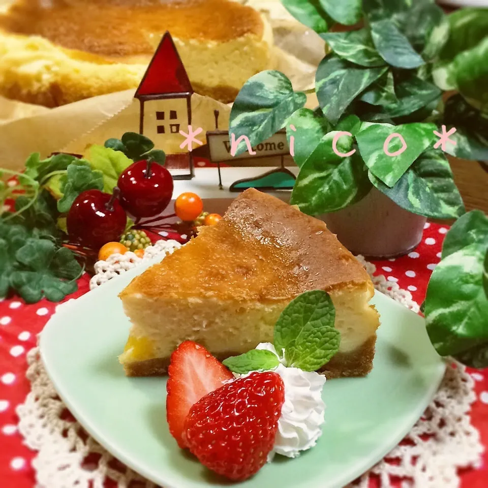 ＊ミキサーでガー!!簡単♪ベイクドチーズケーキ再＊|にこさん