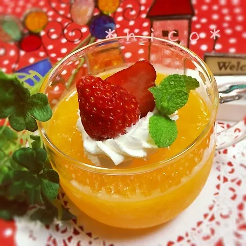 Snapdishの料理写真:Ｍizukiさんのみかん缶の粒つぶゼリー☆|にこさん