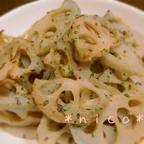 簡単♡ 甘い！焼きレンコン♡|にこさん