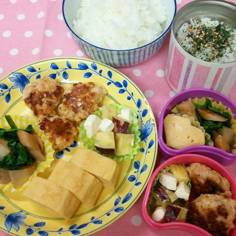 息子のお昼ご飯と娘弁当|まりさん