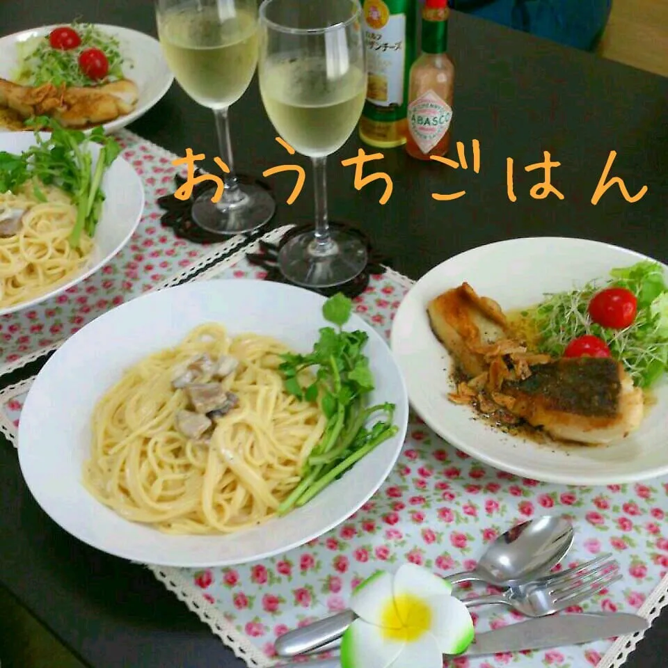 ★ﾎﾞﾙﾁｰﾆのｸﾘｰﾑﾊﾟｽﾀ&鱈のｿﾃｰのﾗﾝﾁ★|今井ななこさん