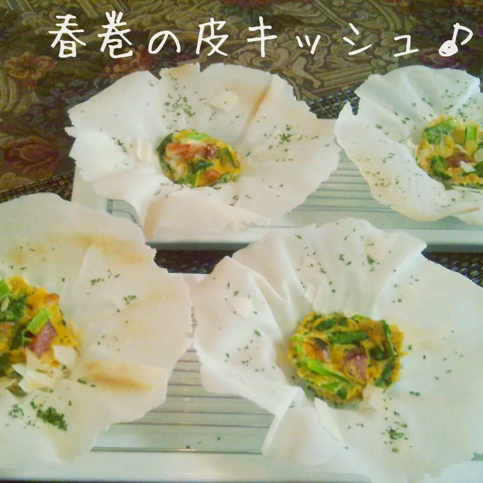 Snapdishの料理写真:min＊min さんの豆腐キッシュ♪アレンジ春巻の皮で♪|henryさん