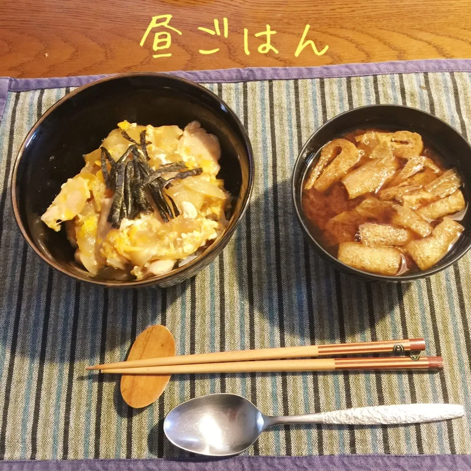 親子丼、味噌汁|yakinasuさん