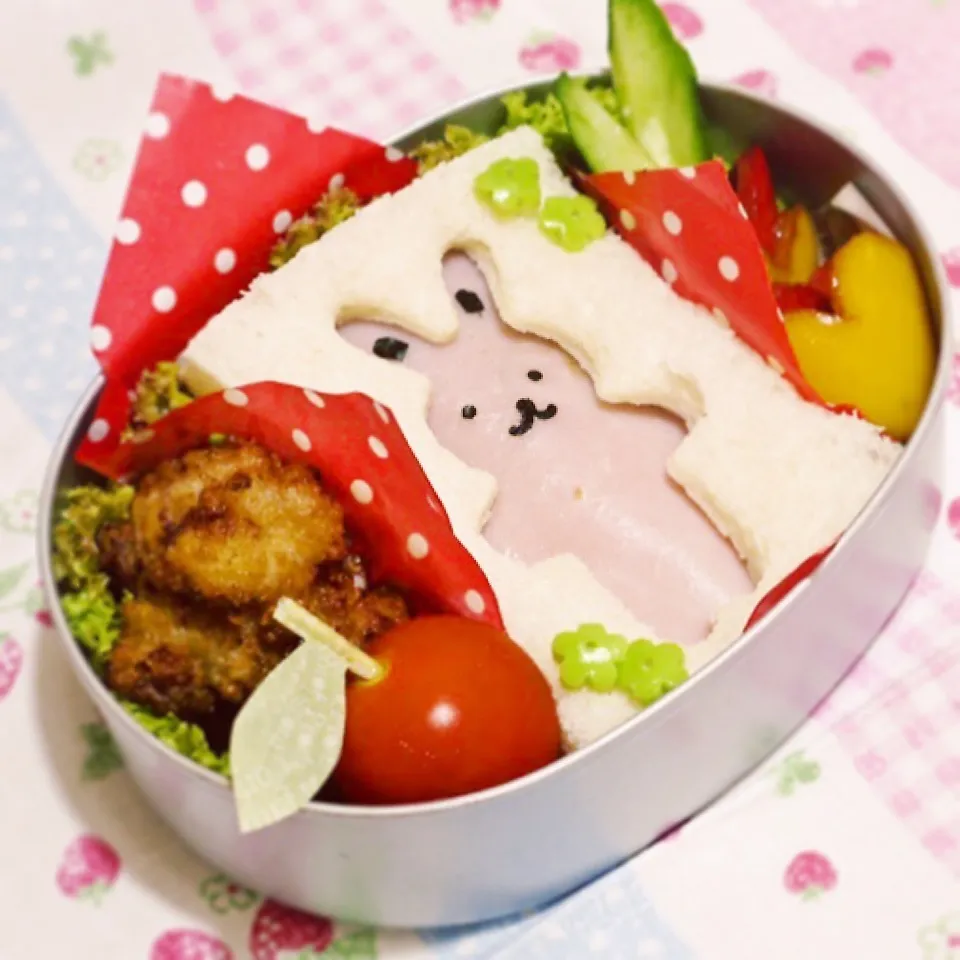 くり抜き☆うさぎサンド弁当|kurokomamaさん