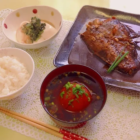 子持ちカレイの煮付け定食|Yumiko Ozakiさん