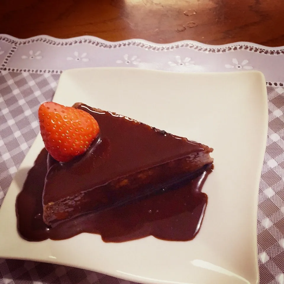 バレンタインデーおやつ   チョコレートチーズケーキ|yakinasuさん