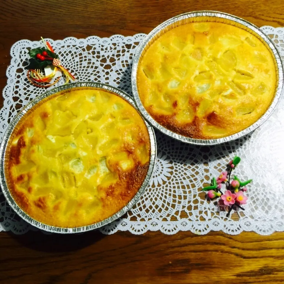 明日手土産にする薩摩芋とりんごのケーキ|yakinasuさん