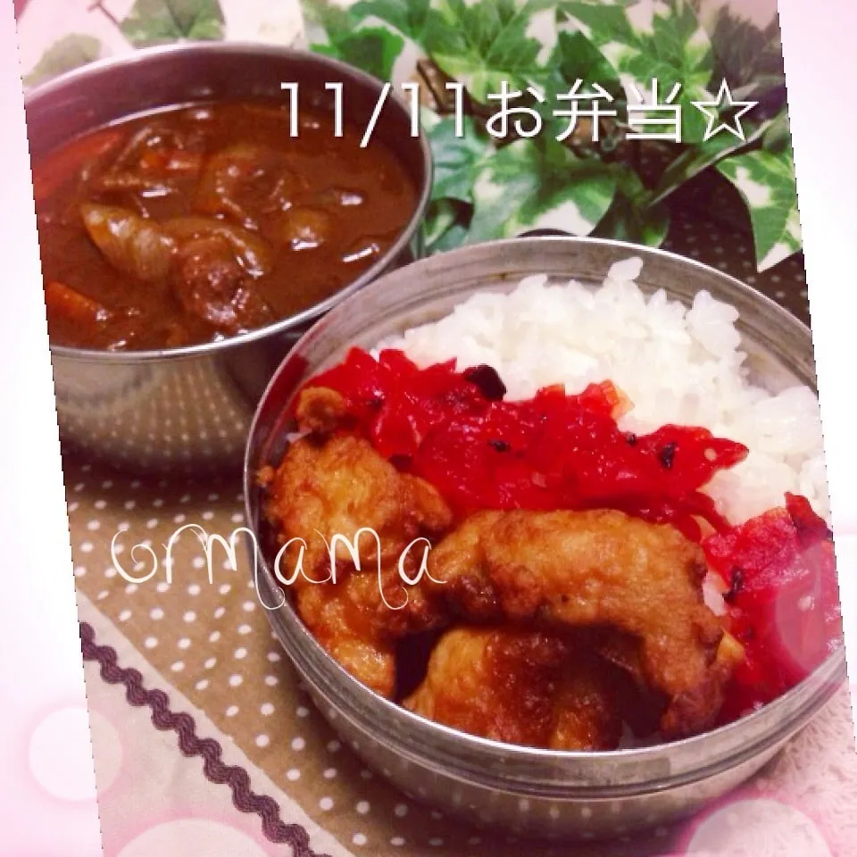 ふつーーの唐揚カレー弁当です（≧∇≦）|chouchouさん