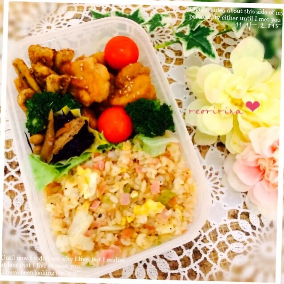 パパのお弁当♡パラパラ炒飯♡|rさん