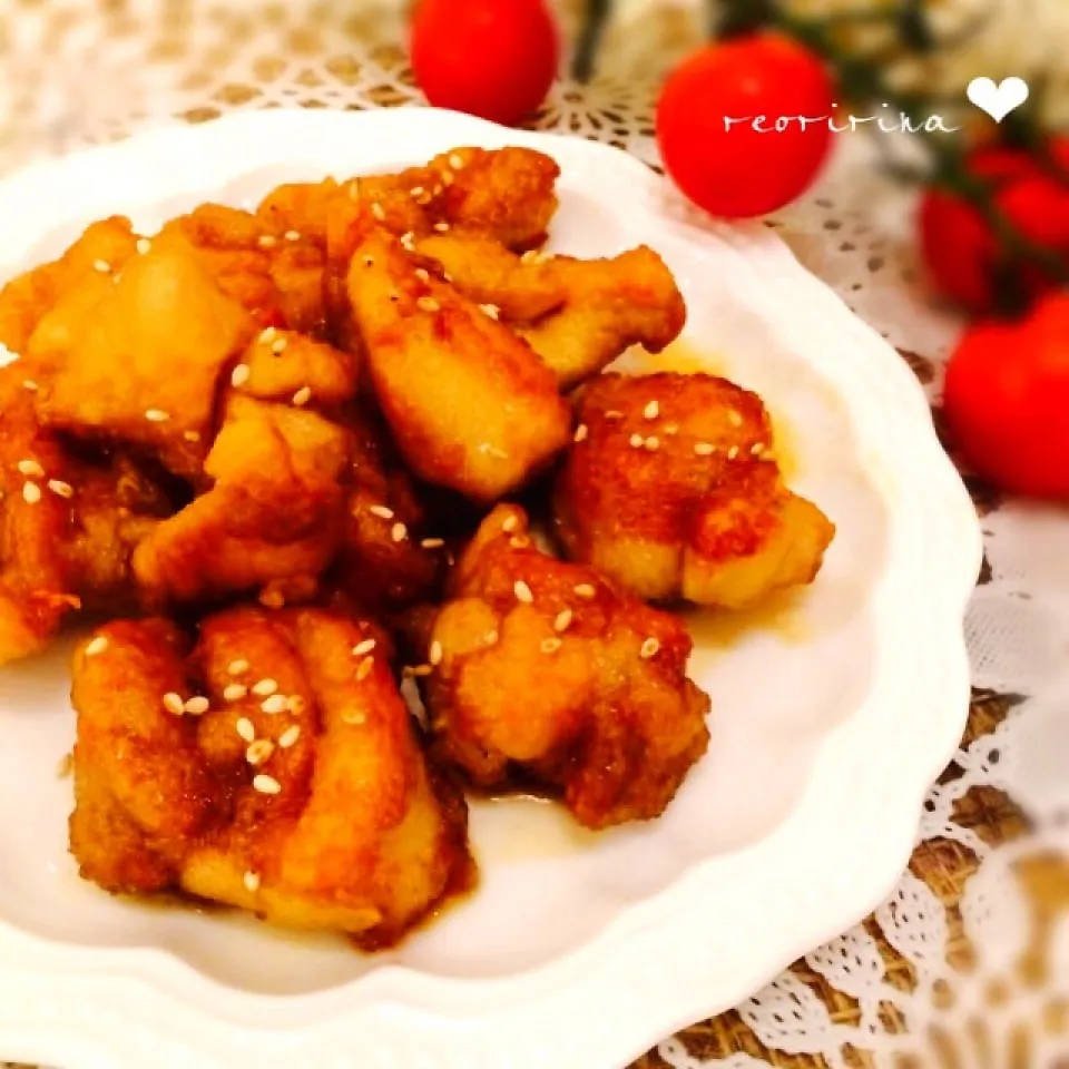 お弁当に♡やわらか鶏胸肉の甘酢チキン♡|rさん