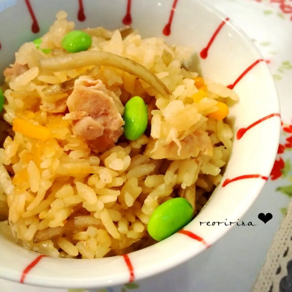 炊飯器におまかせ♡簡単♡鶏ごぼうの炊き込みご飯♡|rさん