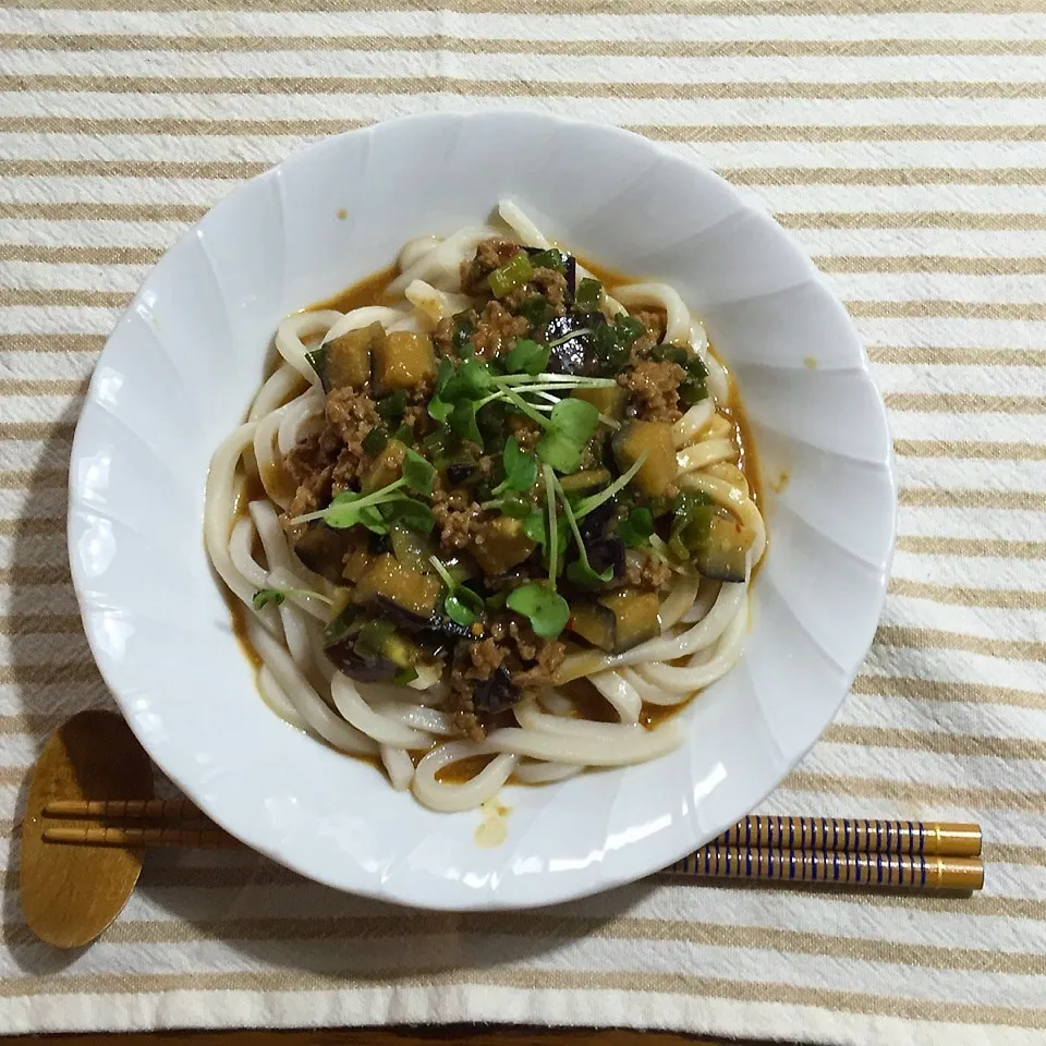 茄子と挽肉の味噌坦々冷やしうどん|yakinasuさん