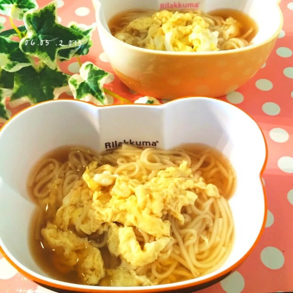 Snapdishの料理写真:ランチ♡かきたまにゅうめん♡|rさん