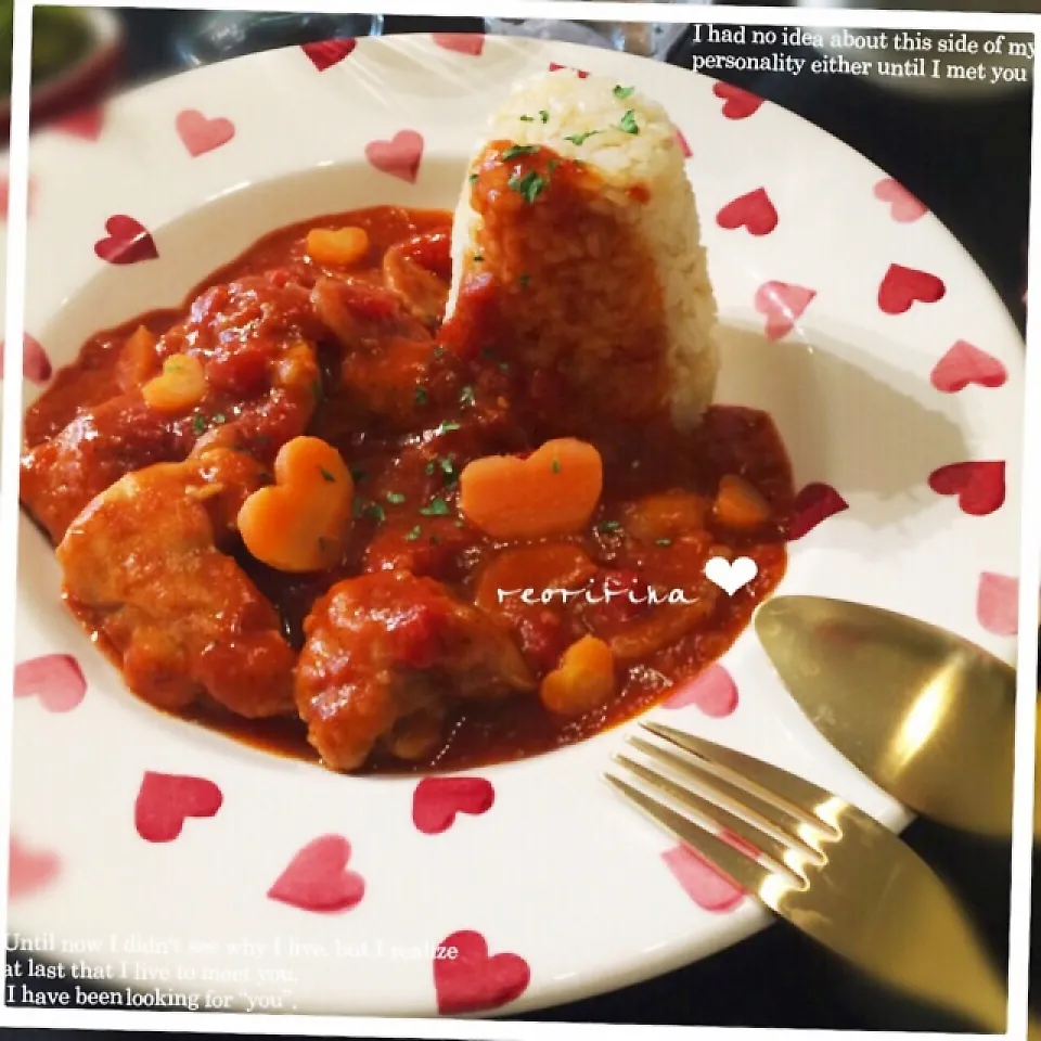 大切な日に食べたい♡簡単♡チキンのトマト煮♡|rさん