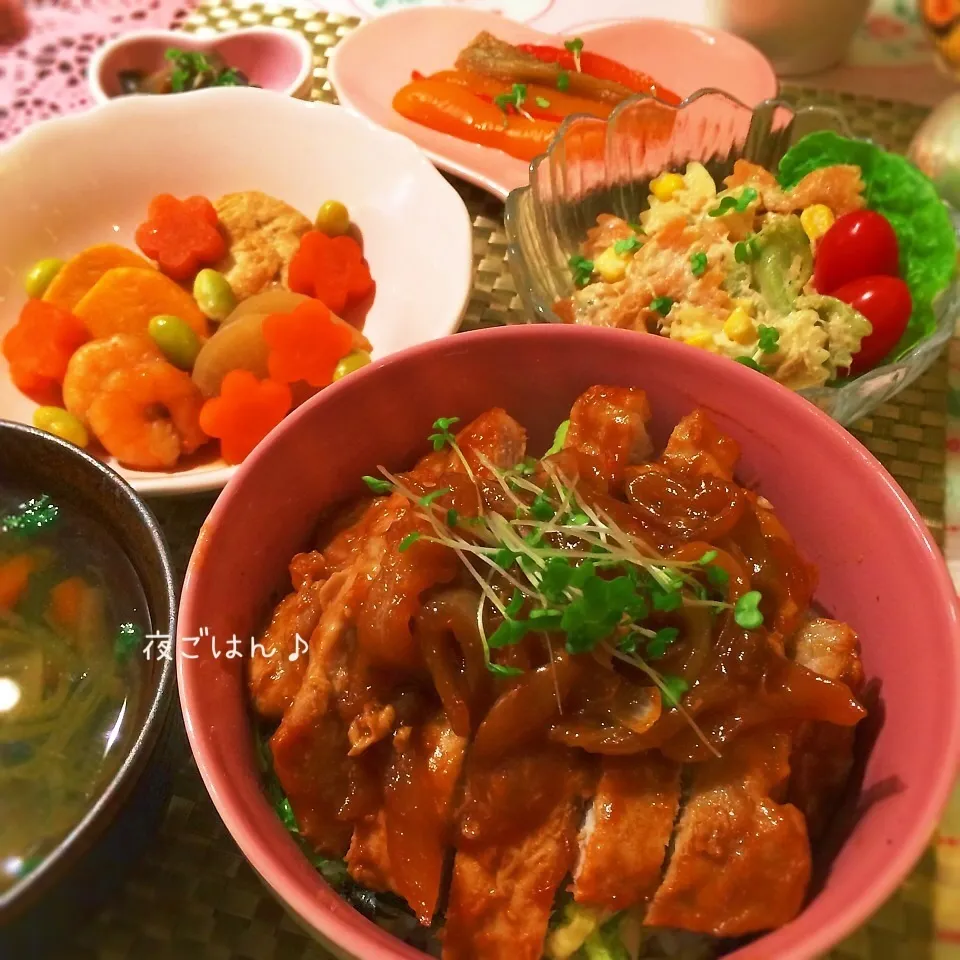 夜ごはん♡豚ロースの味噌焼き♡|rさん