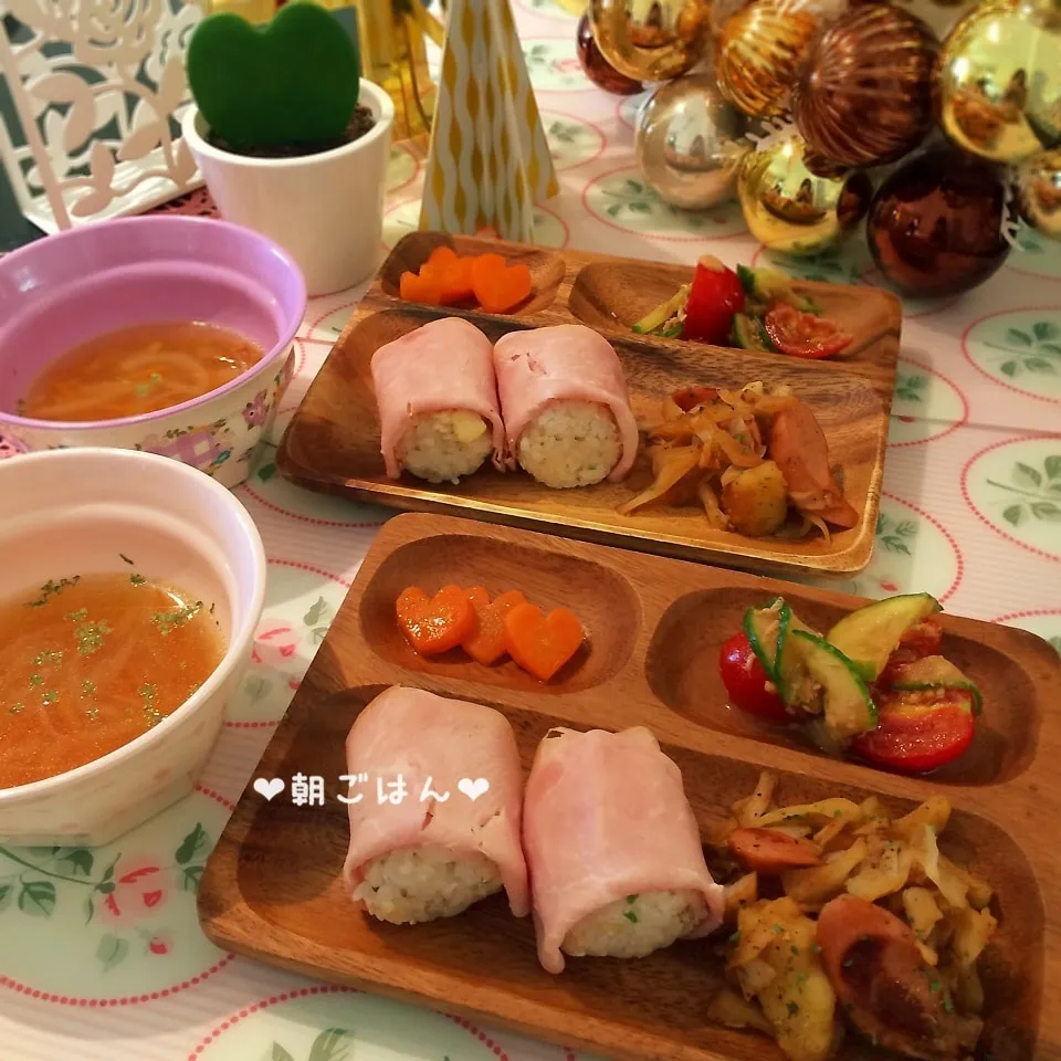 Snapdishの料理写真:子供たちの朝ごはん♡|rさん