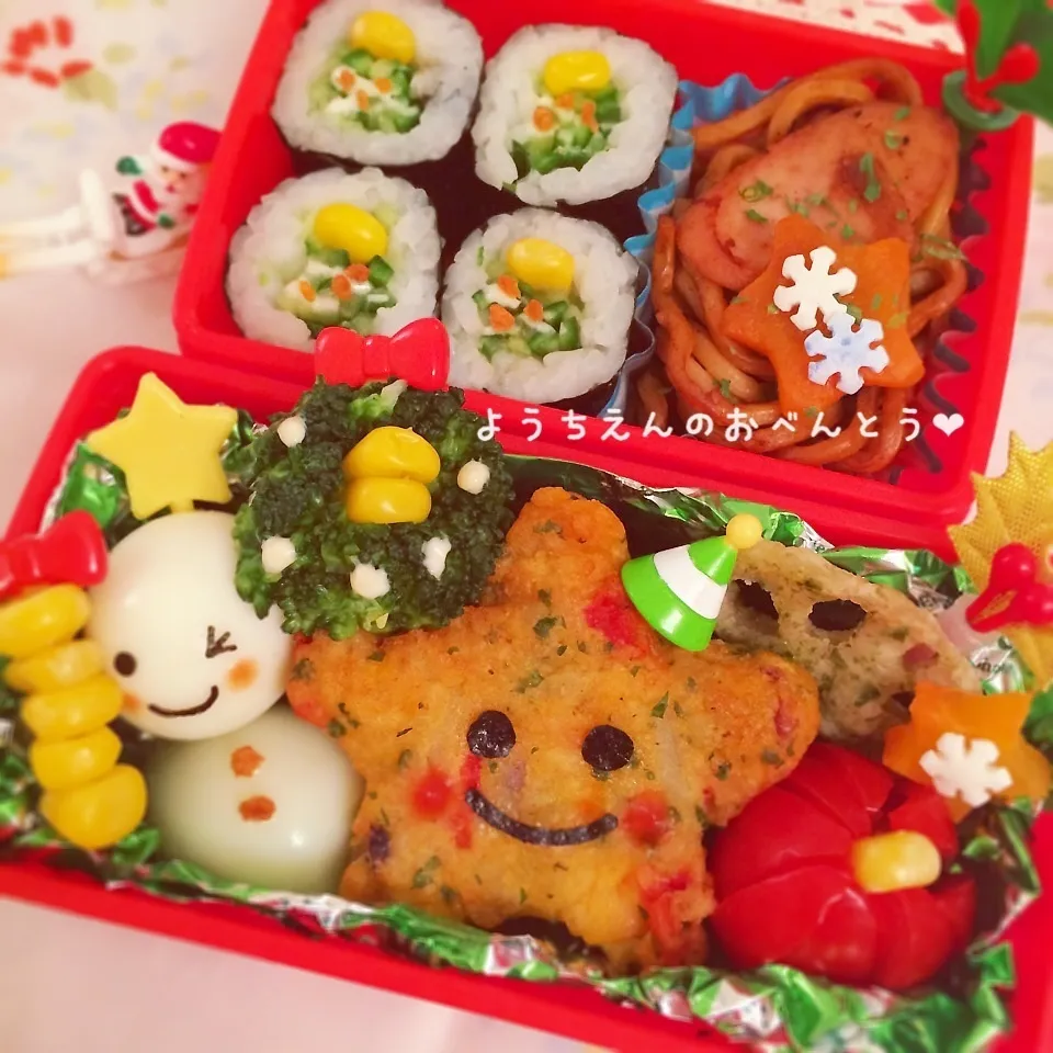 幼稚園のお弁当♡クリスマス♡|rさん