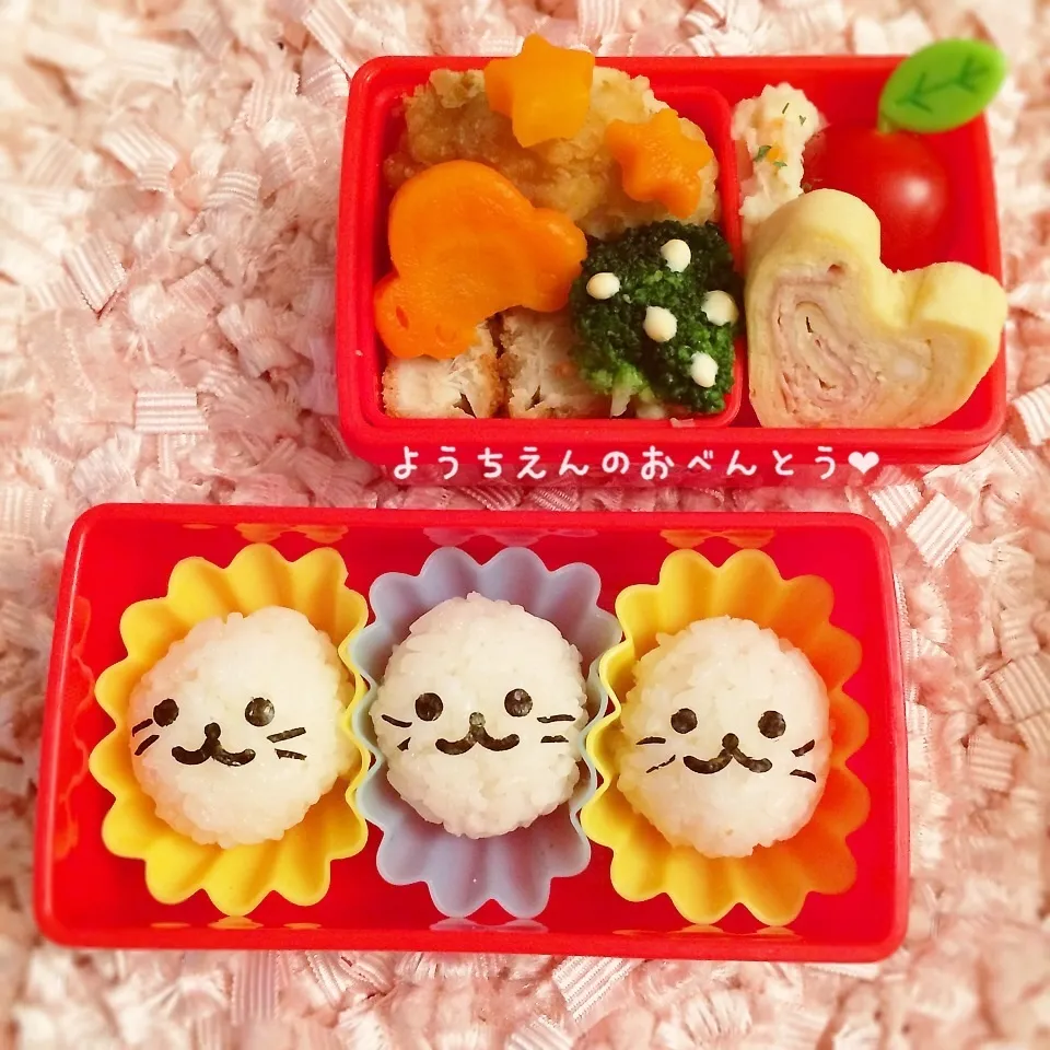 幼稚園のお弁当♡あざらしのおにぎり弁当♡|rさん