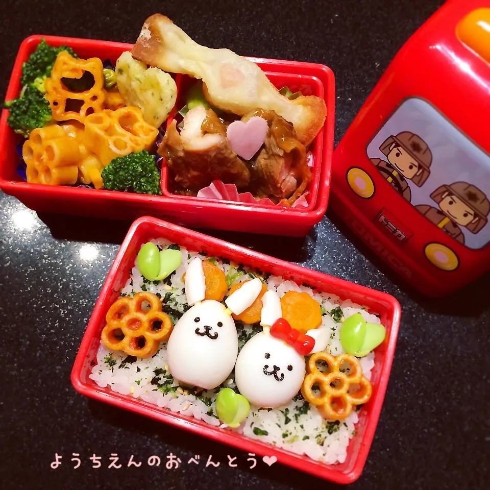 幼稚園のお弁当♥︎うさぎちゃん♪|rさん