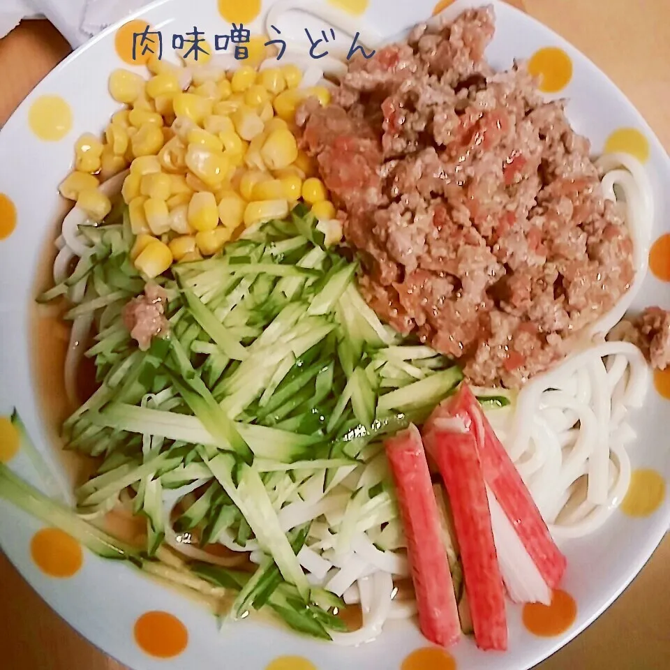 Snapdishの料理写真:肉味噌うどん|さっちゃんさん