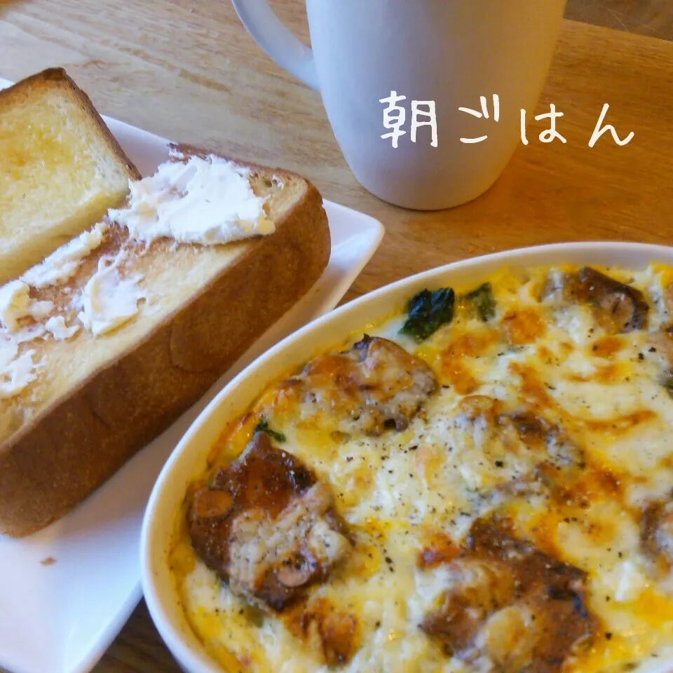 Snapdishの料理写真:朝*2016.4.24|ささなおさん