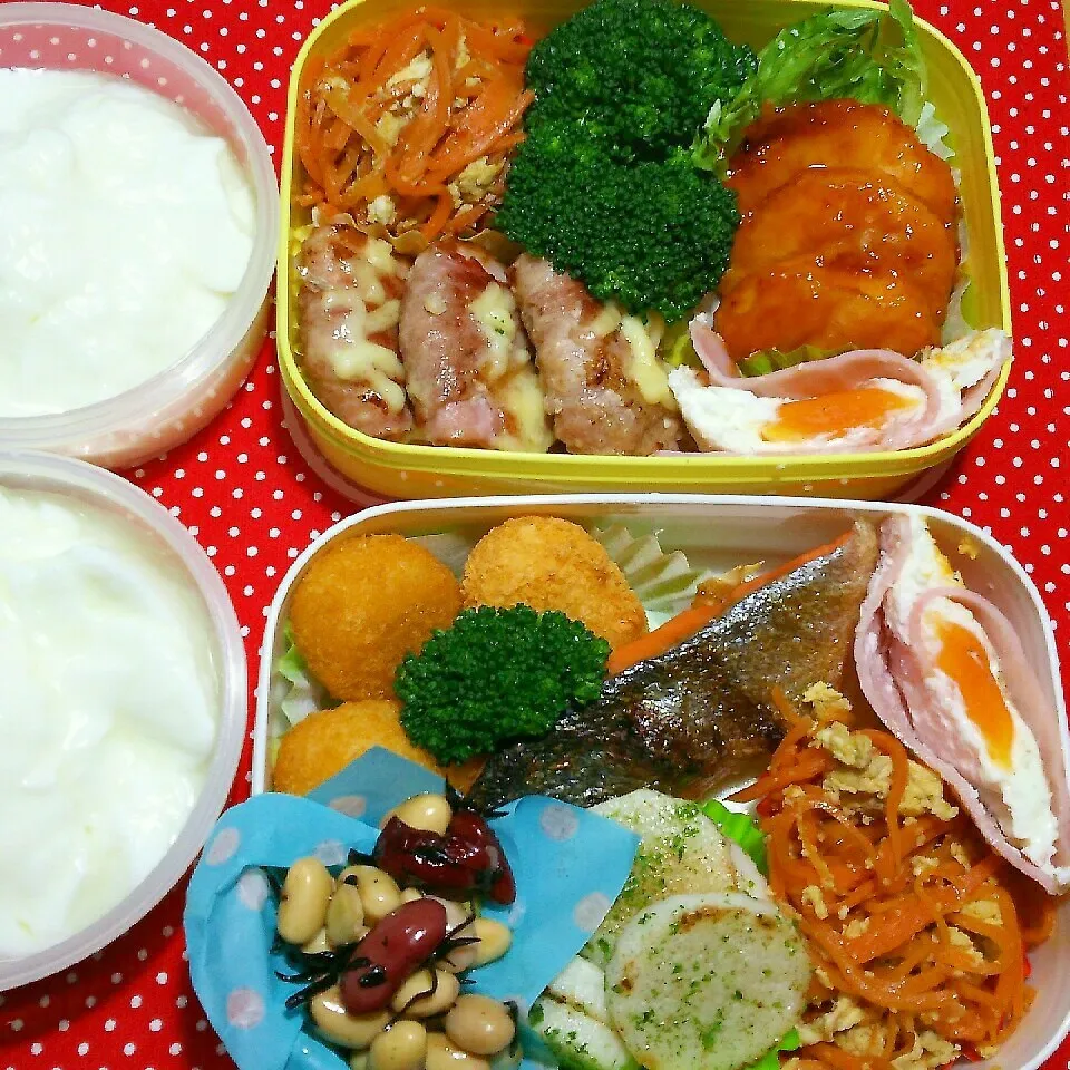 Snapdishの料理写真:旦那ｻﾝの昼、夜2食のお弁当‼1/21|katsunさん