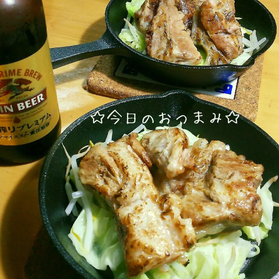 炙り豚ナンコツ☆ｽｷﾚｯﾄﾊﾟﾝで居酒屋風♪|katsunさん