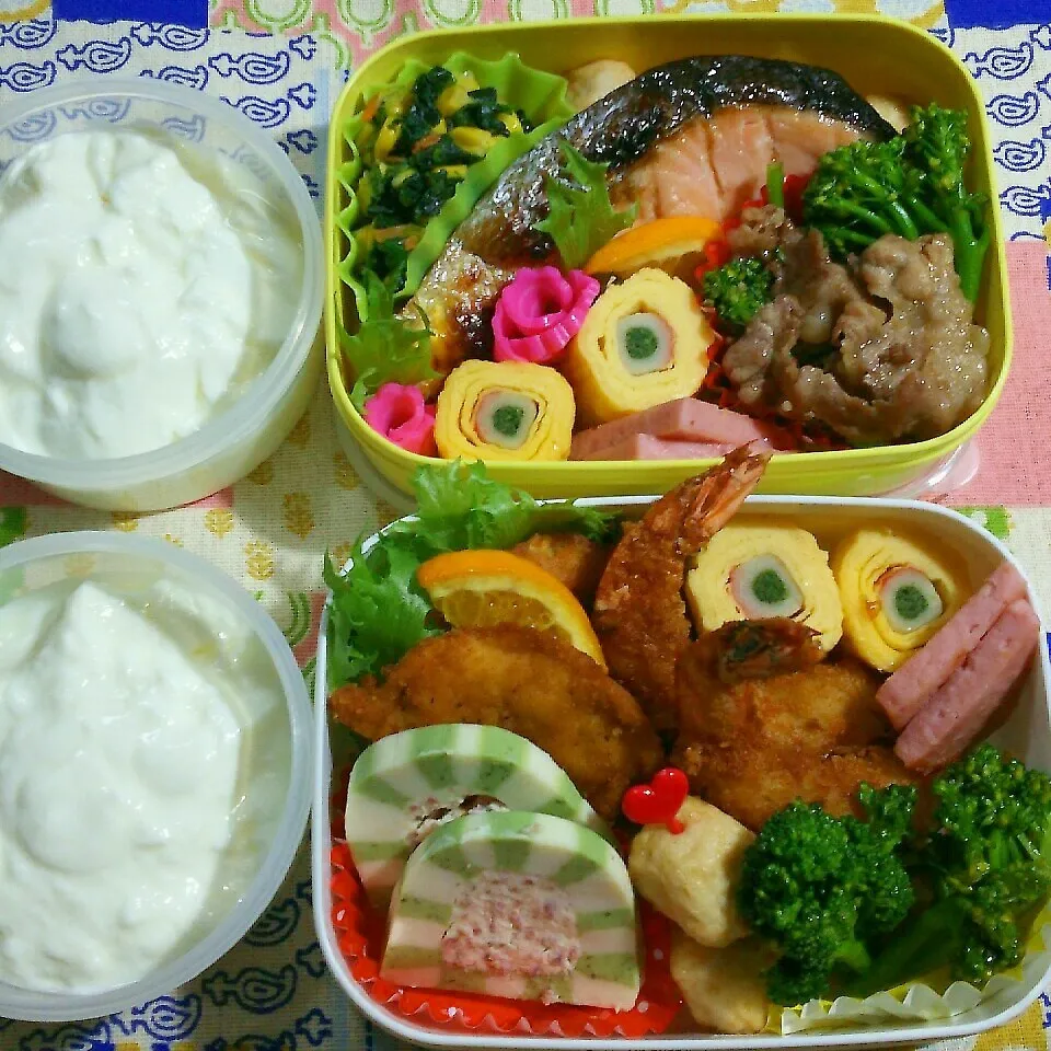 旦那ｻﾝの昼、夜２食のお弁当‼12/25|katsunさん