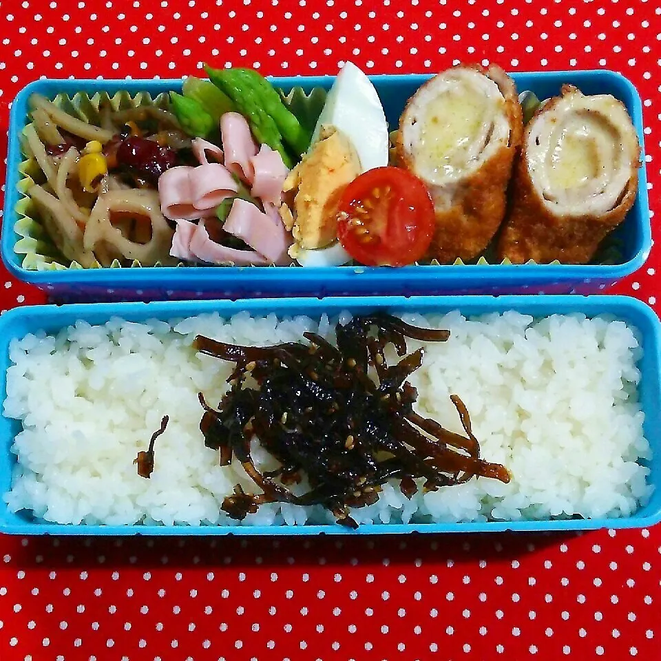 Snapdishの料理写真:中１ムスコ弁当9/25|katsunさん