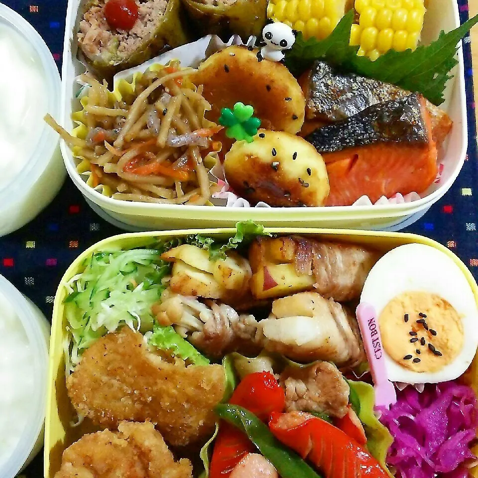 旦那ｻﾝの昼、夜2食のお弁当9/20|katsunさん