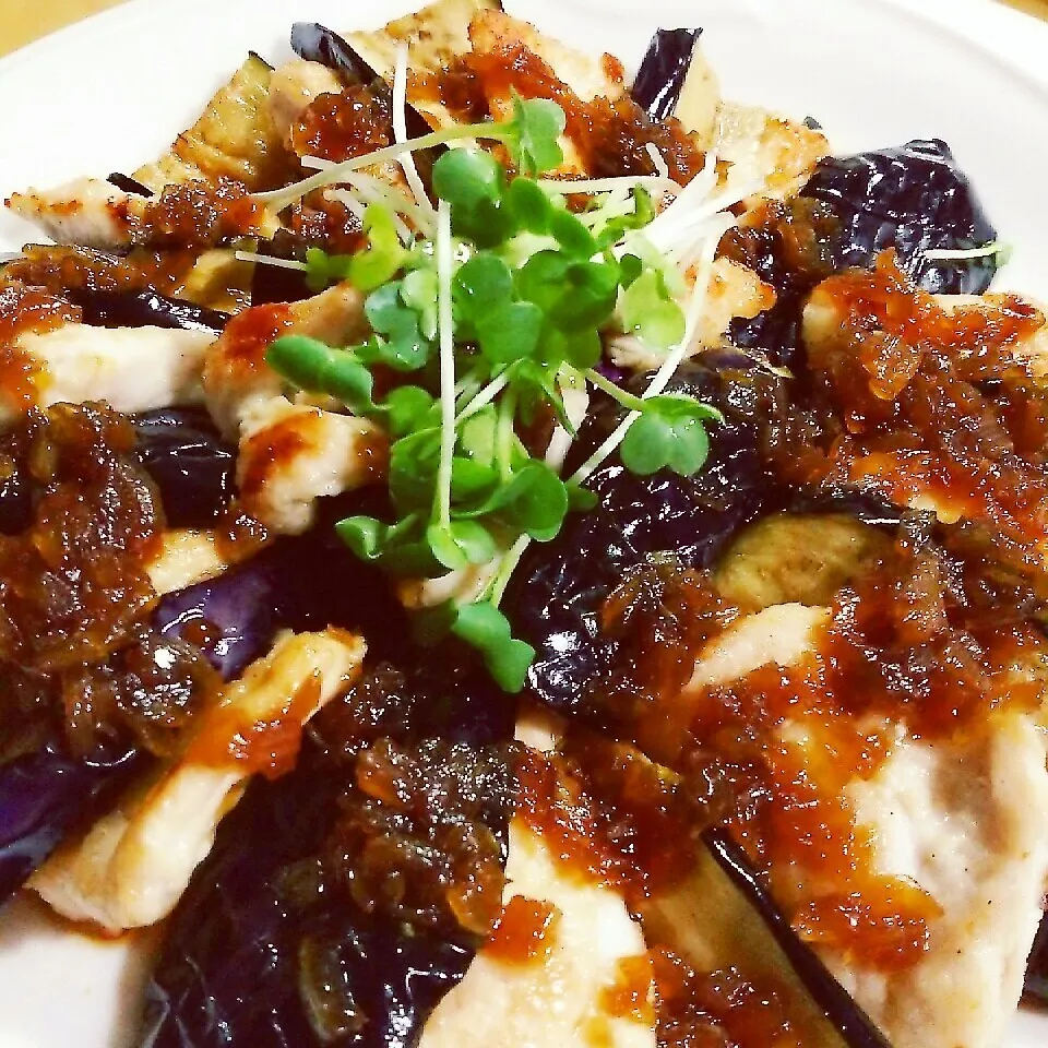 真似っこ＊鶏肉と茄子のタレがけ生姜焼き＊|katsunさん