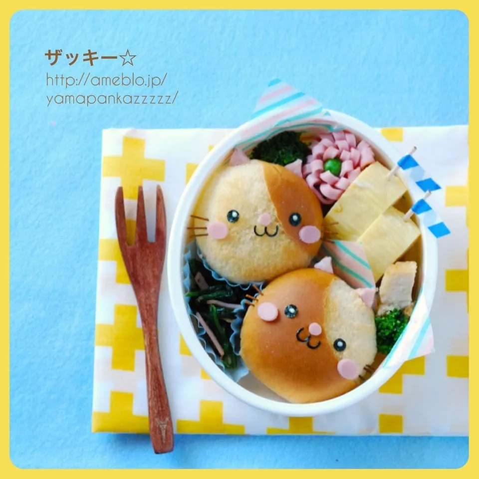 キャラ弁☆ミニパンで子猫の作り方（初級）|ザッキー☆さん