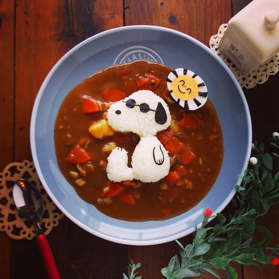 朝カレー☆スヌーピーのキャラカレー|ザッキー☆さん