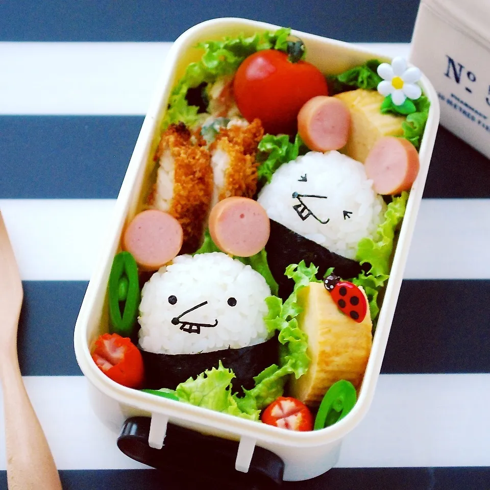 キャラ弁☆ねずみのチュー助弁当|ザッキー☆さん