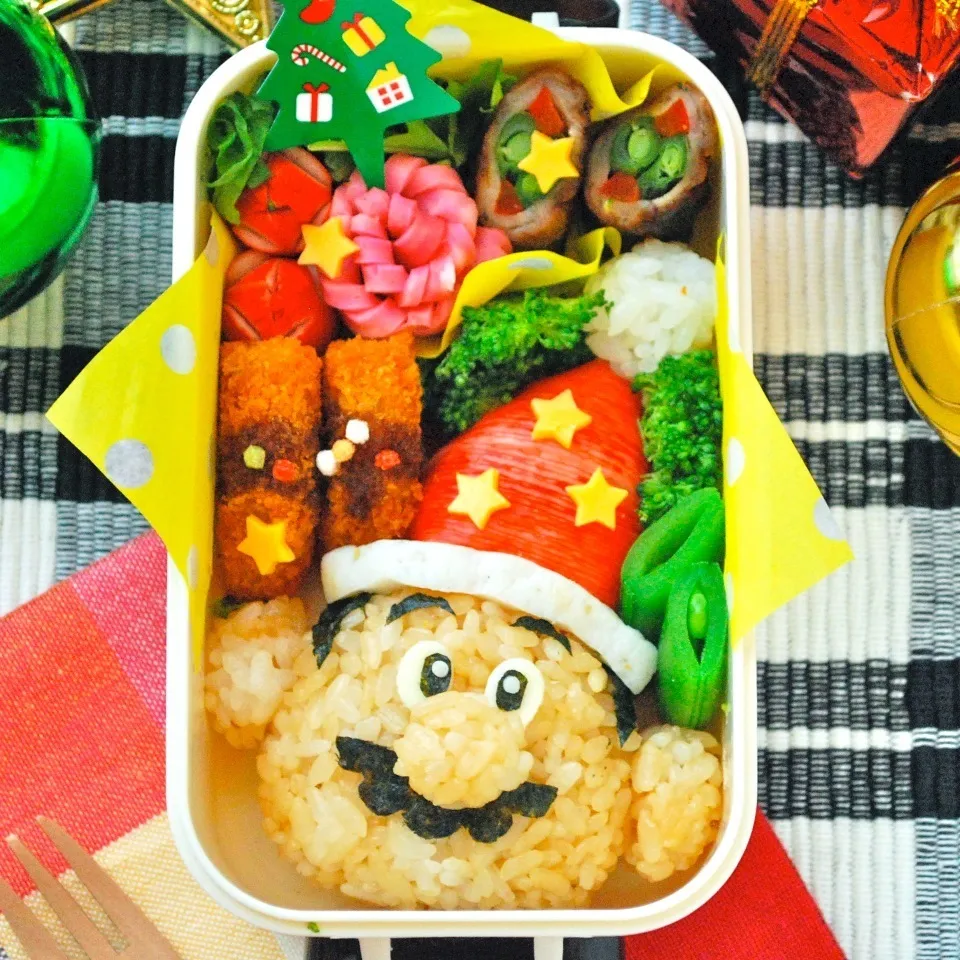 Snapdishの料理写真:マリオでメリークリスマス☆弁当|ザッキー☆さん