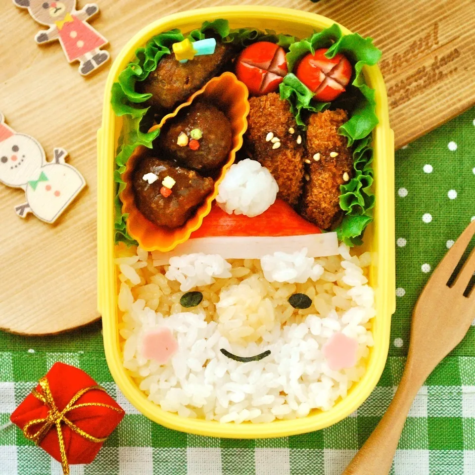 キャラ弁☆詰めるだけ！サンタクロース弁当|ザッキー☆さん