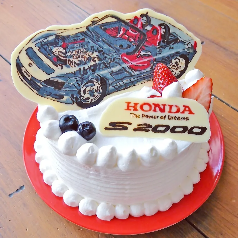 Snapdishの料理写真:キャラチョコケーキ☆HONDA「S2000」スケルトン！|ザッキー☆さん