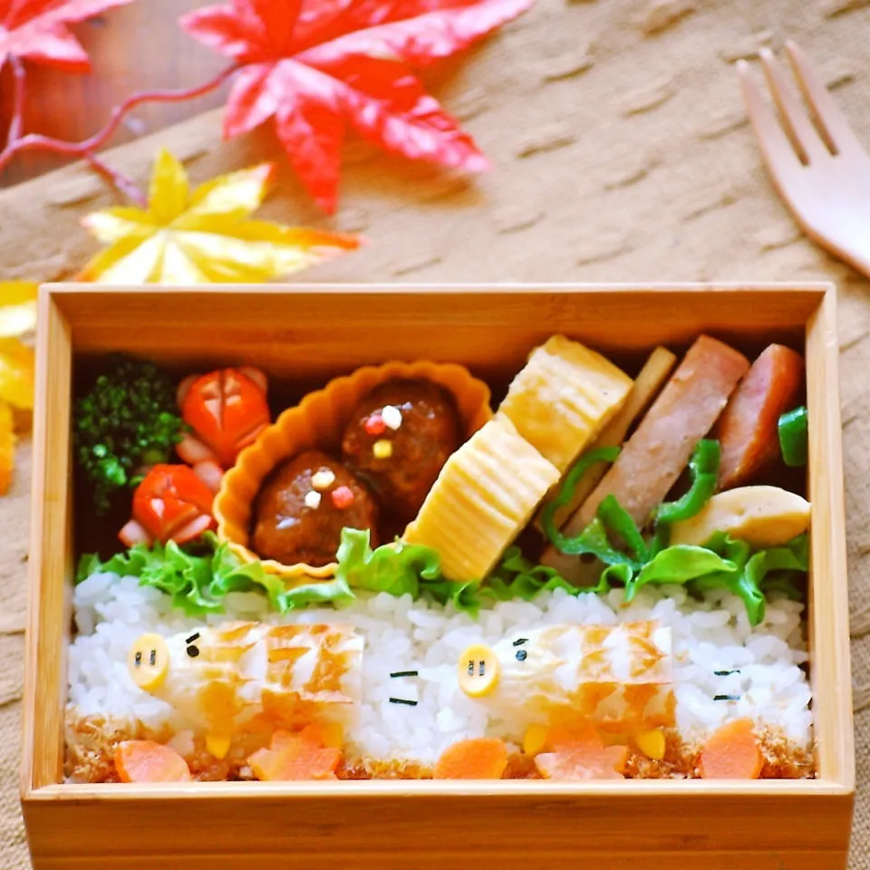 キャラ弁☆ちくわで「いのしし」弁当|ザッキー☆さん