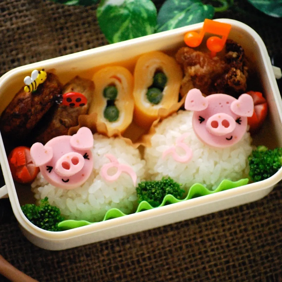 キャラ弁☆ブタのしっぽ弁当|ザッキー☆さん