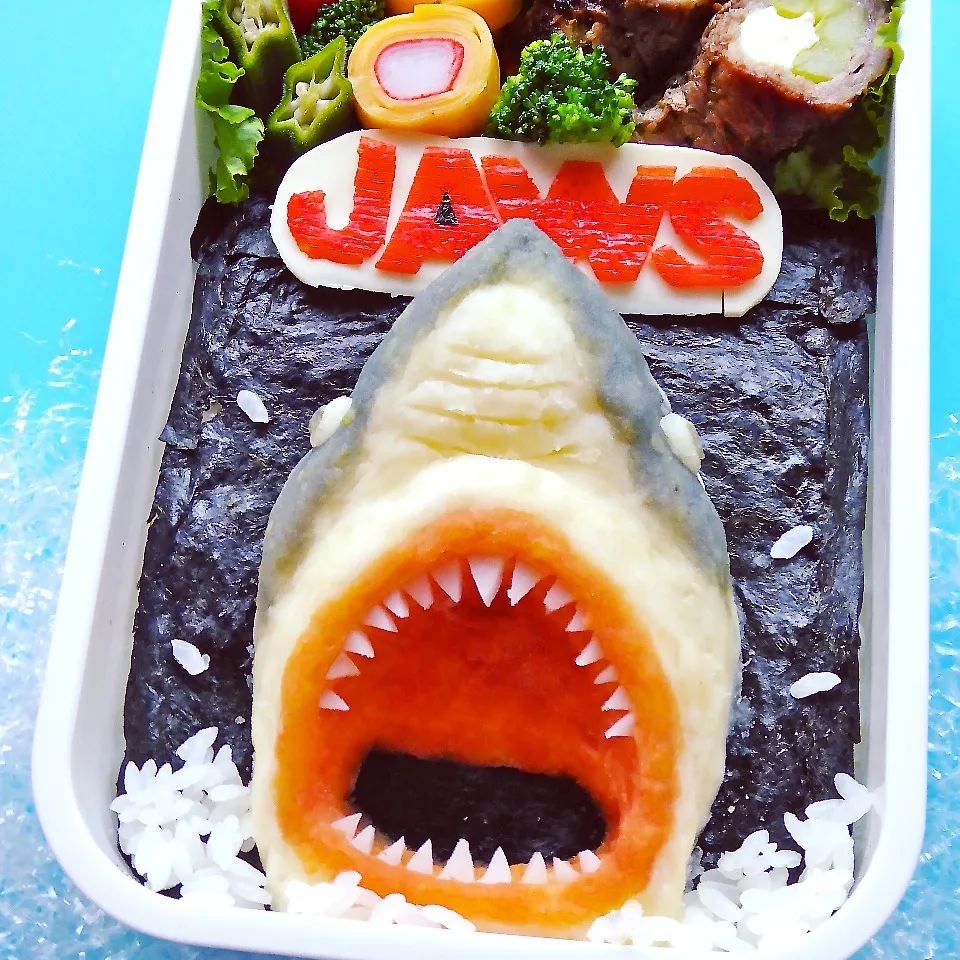 名画をキャラ弁に！「ジョーズ弁当」|ザッキー☆さん