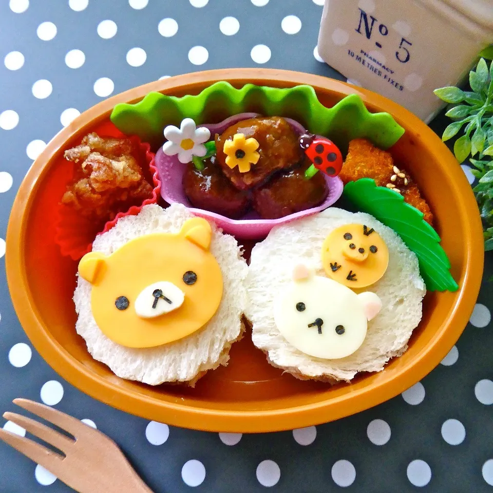 キャラ弁☆リラックマサンドイッチ弁当|ザッキー☆さん