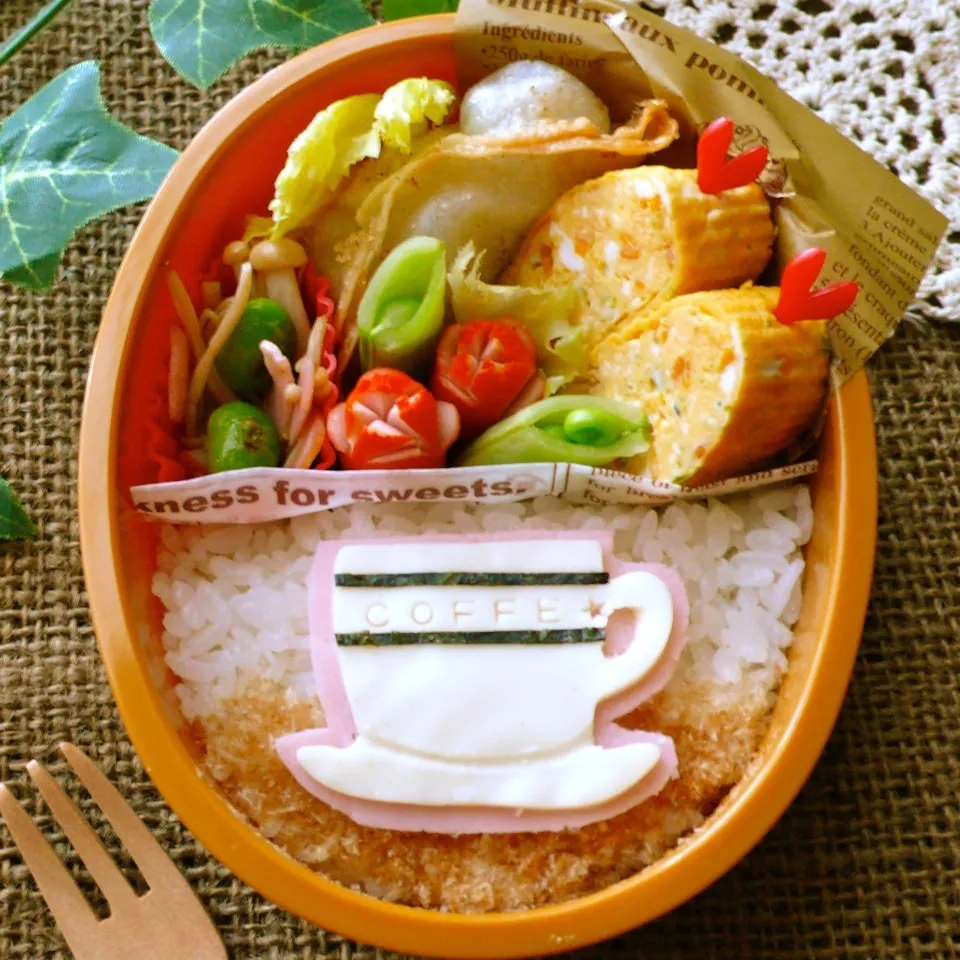 キャラ弁☆カフェ風コーヒーカップ弁当|ザッキー☆さん