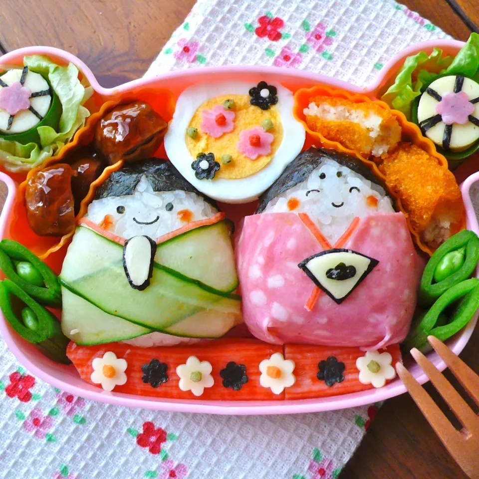 キャラ弁！「ひな祭り弁当」|ザッキー☆さん